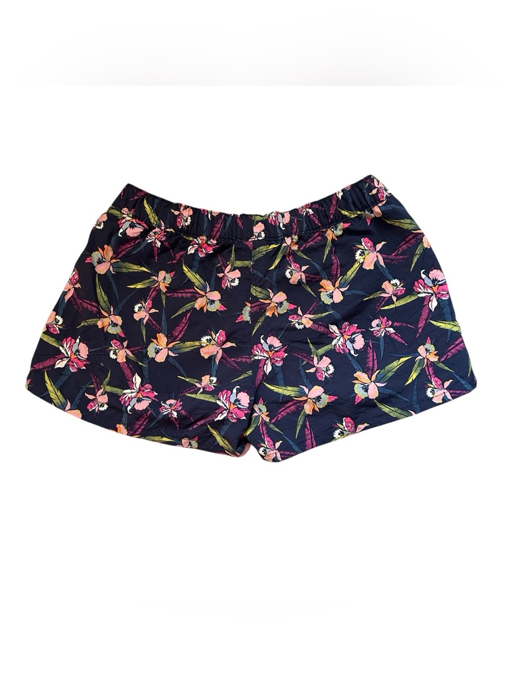 Patagonia Barely Baggies Navy Blue Floral Shorts Size S